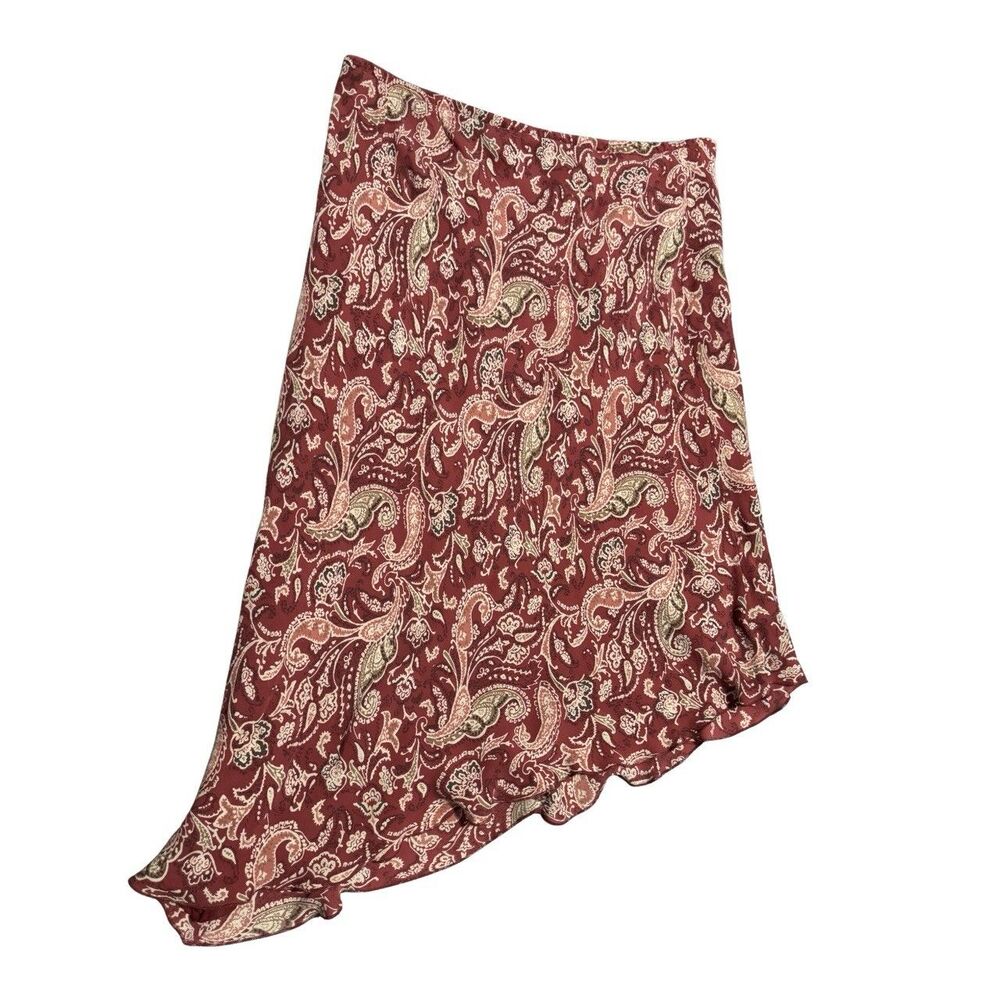 Vintage 90s Y2K Asymmetric Fairy Grunge Cottage Whimsygoth Boho Midi Skirt L